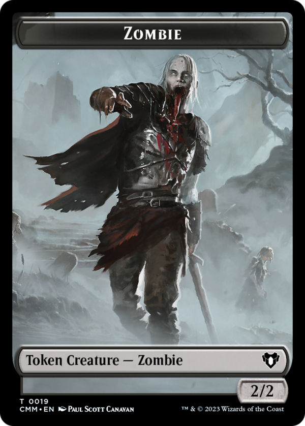 Zombie Token (19) [Commander Masters Tokens] Fashion