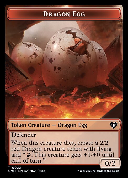 Treasure    Dragon Egg Double-Sided Token [Commander Masters Tokens] Supply