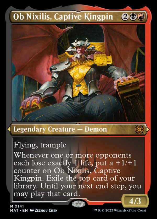 Ob Nixilis, Captive Kingpin (Foil Etched) [March of the Machine: The Aftermath] For Cheap