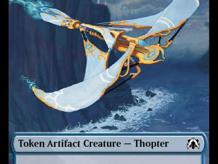 Thopter    Gold Double-Sided Token [March of the Machine Commander Tokens] Online Hot Sale