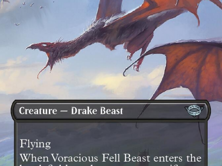 Voracious Fell Beast (Borderless Alternate Art) [The Lord of the Rings: Tales of Middle-Earth] For Cheap