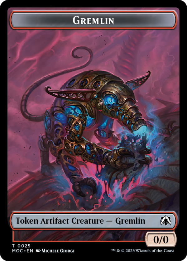 Treasure    Gremlin Double-Sided Token [March of the Machine Commander Tokens] Sale