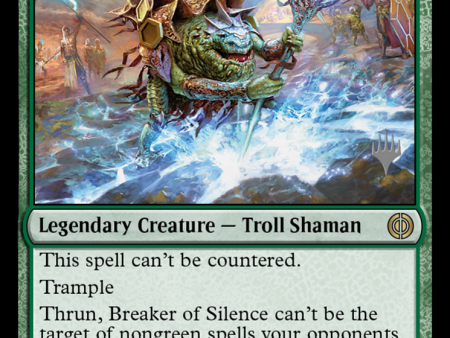 Thrun, Breaker of Silence (Promo Pack) [Phyrexia: All Will Be One Promos] For Discount