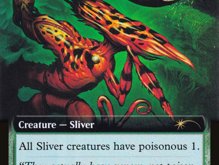 Virulent Sliver (Extended Art) (Step-and-Compleat Foil) [Secret Lair Drop Promos] Sale