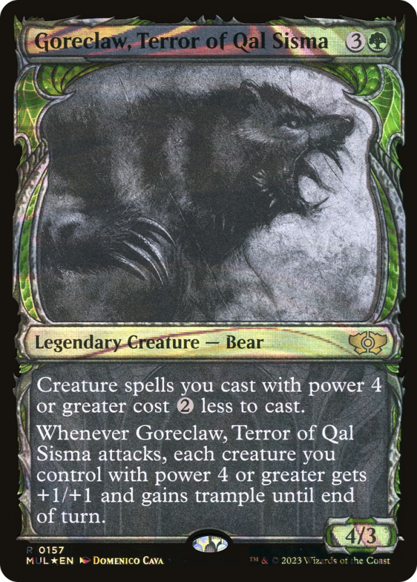 Goreclaw, Terror of Qal Sisma (Halo Foil) [Multiverse Legends] Cheap