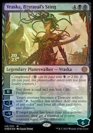 Vraska, Betrayal s Sting [Phyrexia: All Will Be One Prerelease Promos] Online