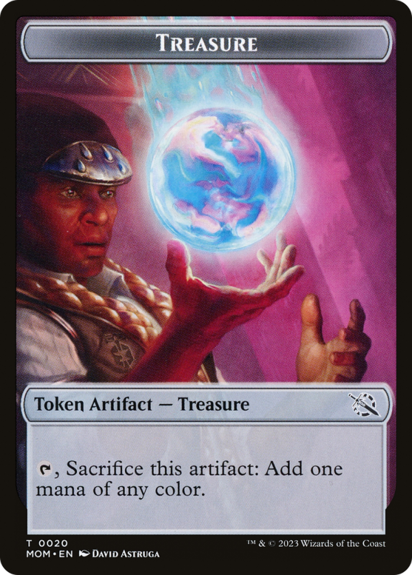 Treasure (20)    Teferi Akosa of Zhalfir Emblem Double-Sided Token [March of the Machine Tokens] Fashion