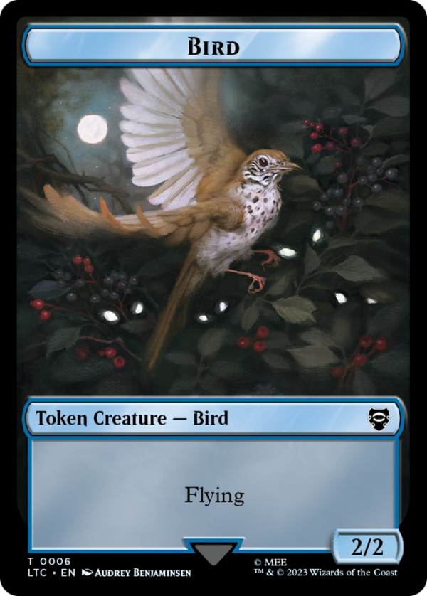 Elf Warrior    Bird Double Sided Token [The Lord of the Rings: Tales of Middle-Earth Commander Tokens] Cheap