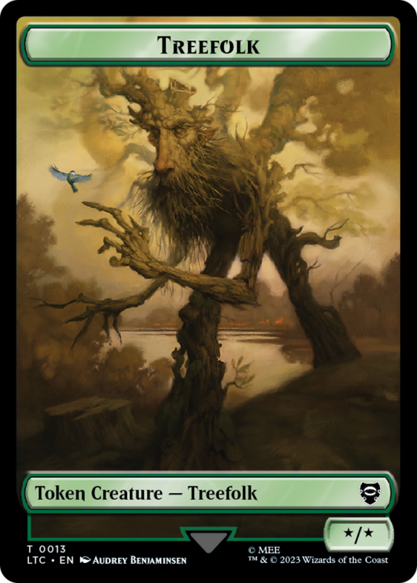 Beast    Treefolk Double Sided Token [The Lord of the Rings: Tales of Middle-Earth Commander Tokens] For Sale