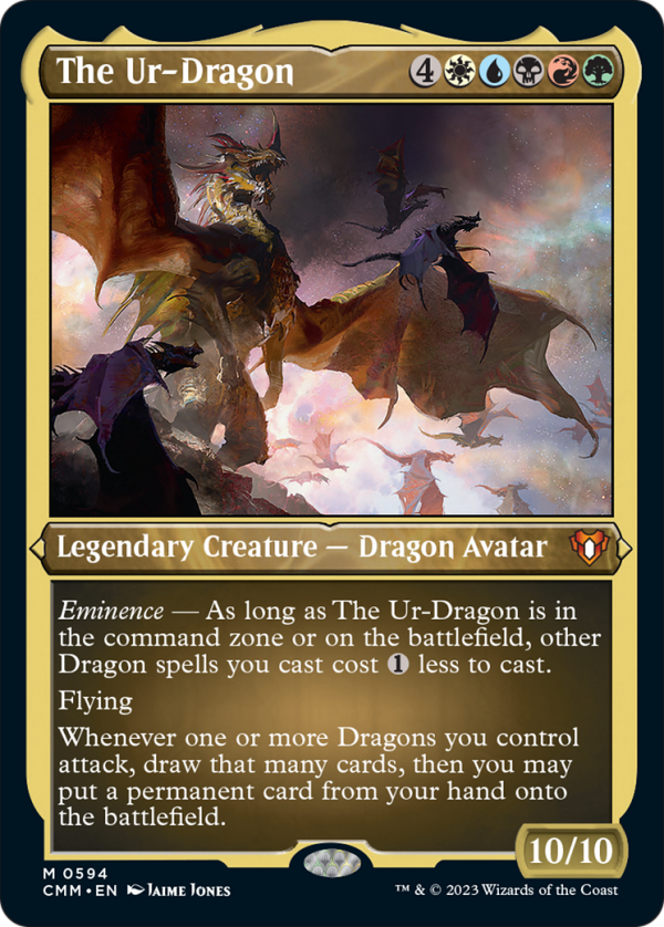 The Ur-Dragon (Foil Etched) [Commander Masters] Hot on Sale