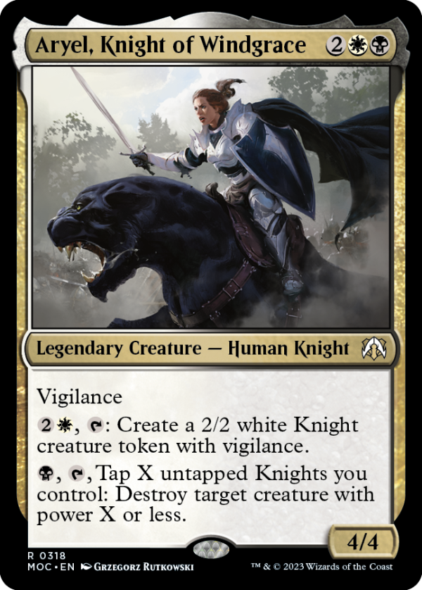 Aryel, Knight of Windgrace [March of the Machine Commander] For Cheap