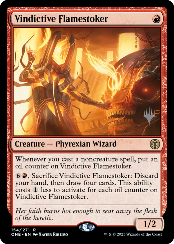 Vindictive Flamestoker (Promo Pack) [Phyrexia: All Will Be One Promos] Online