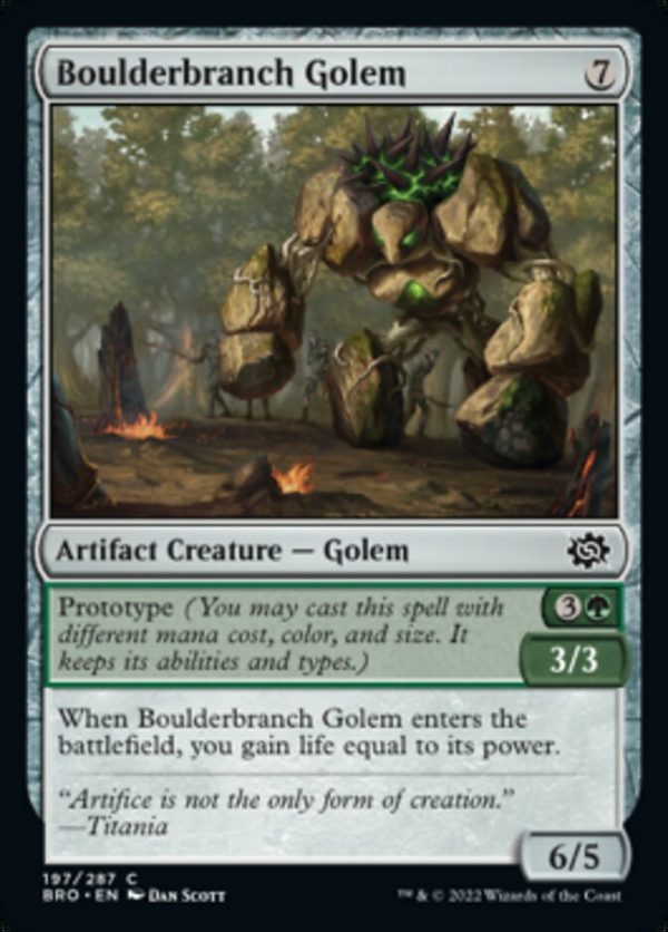 Boulderbranch Golem [The Brothers  War] on Sale