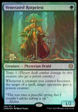 Venerated Rotpriest [Phyrexia: All Will Be One Prerelease Promos] For Discount