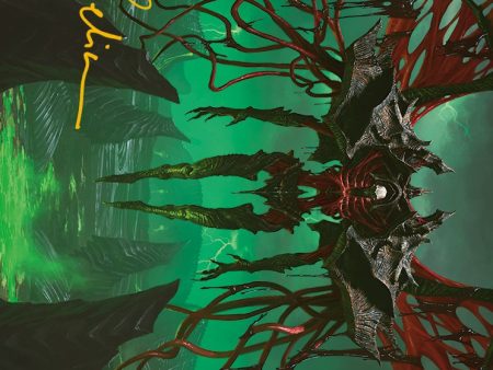 Archfiend of the Dross Art Card (Gold-Stamped Signature) [Phyrexia: All Will Be One Art Series] Cheap