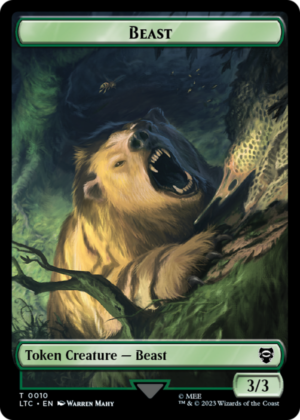 Beast    Treefolk Double Sided Token [The Lord of the Rings: Tales of Middle-Earth Commander Tokens] For Sale