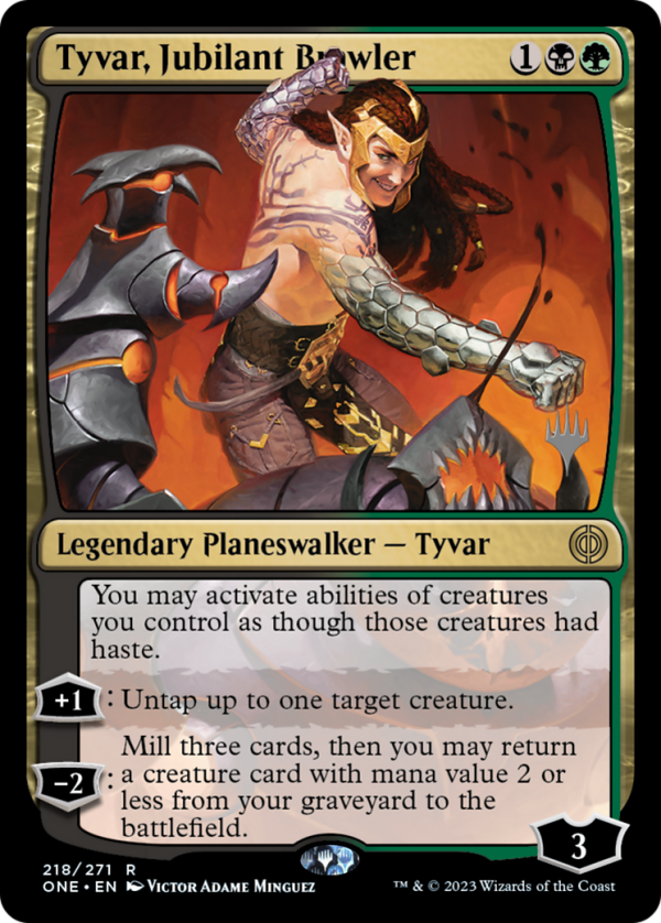 Tyvar, Jubilant Brawler (Promo Pack) [Phyrexia: All Will Be One Promos] Sale