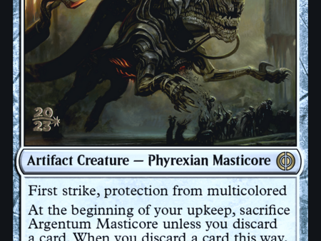 Argentum Masticore [Phyrexia: All Will Be One Prerelease Promos] For Sale