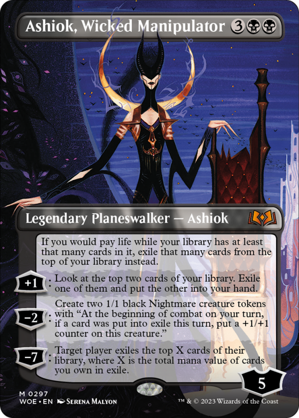 Ashiok, Wicked Manipulator (Borderless Alternate Art) [Wilds of Eldraine] Cheap